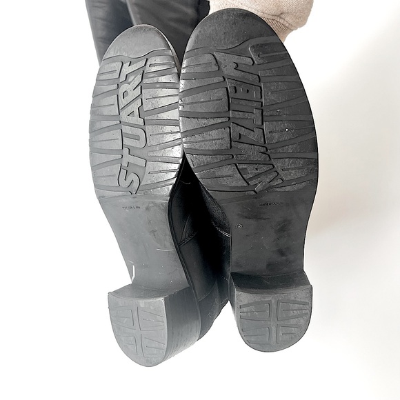 Stuart Weitzman's '5050' Boots Black Nappa Leather Size 7 M - Picture 14 of 16